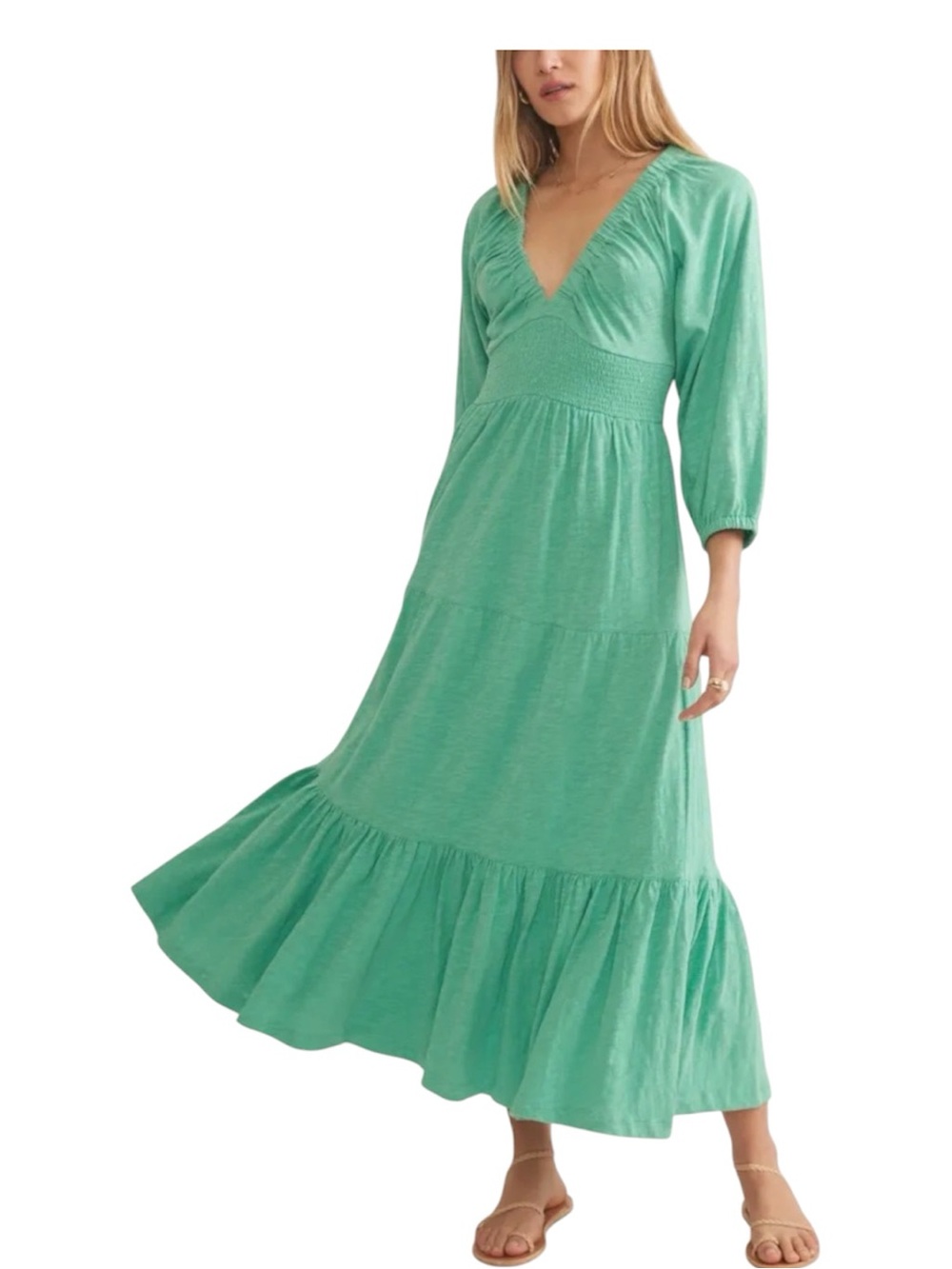 Marine Layer Florence Vintage Slub Midi Dress